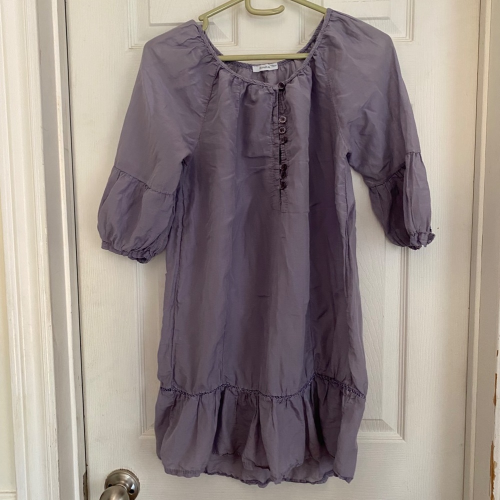 Silky Blouse Tunic Mauve Purple Made in Italy
